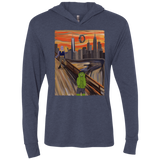 T-Shirts Vintage Navy / X-Small Angry Scream Triblend Long Sleeve Hoodie Tee