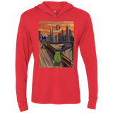 T-Shirts Vintage Red / X-Small Angry Scream Triblend Long Sleeve Hoodie Tee