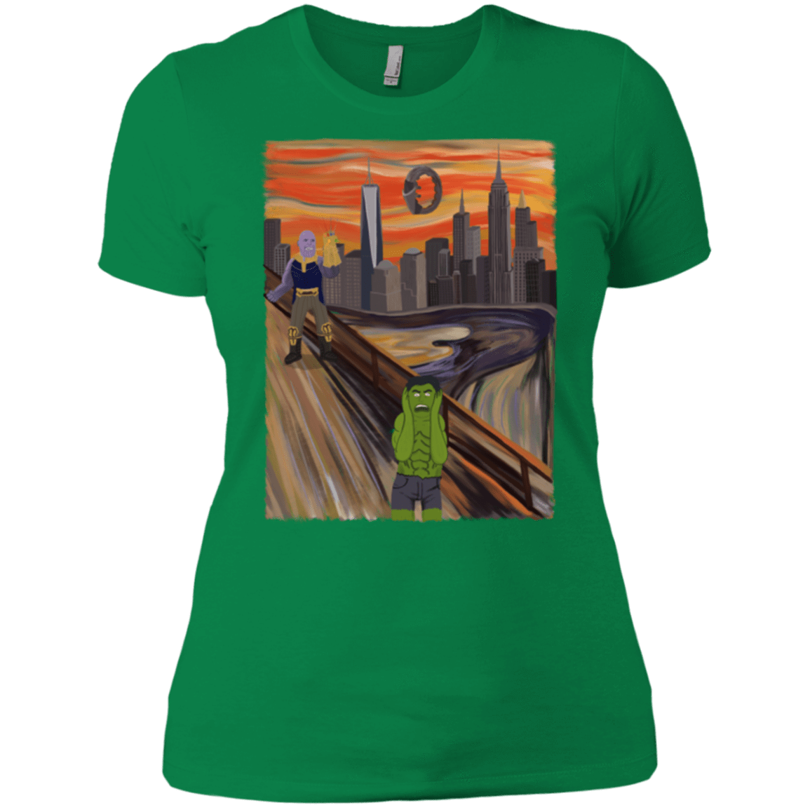 T-Shirts Kelly Green / X-Small Angry Scream Women's Premium T-Shirt