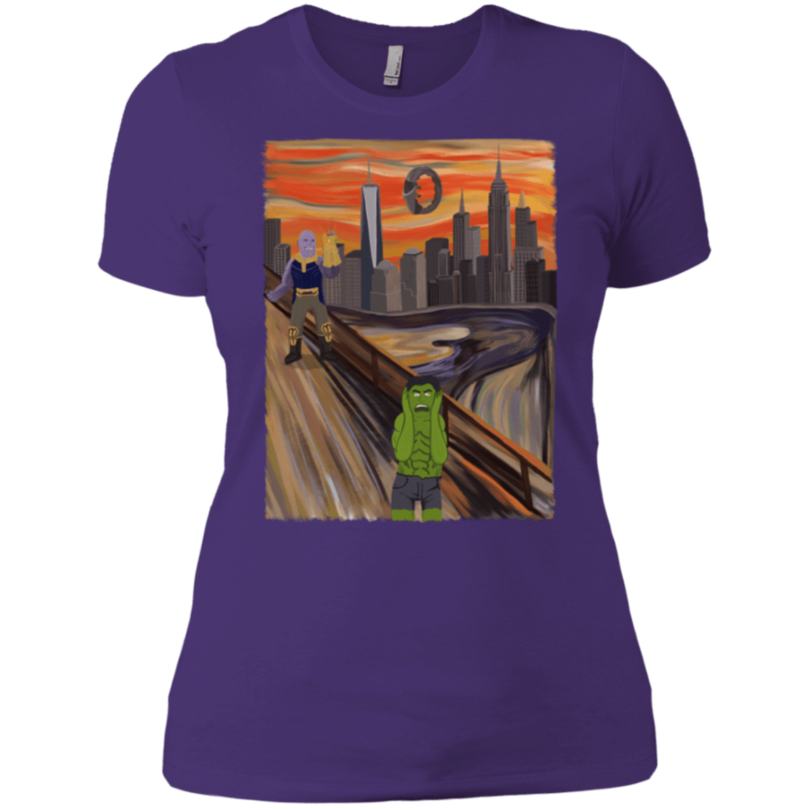 T-Shirts Purple Rush/ / X-Small Angry Scream Women's Premium T-Shirt