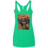 T-Shirts Envy / X-Small Angry Scream Women's Triblend Racerback Tank