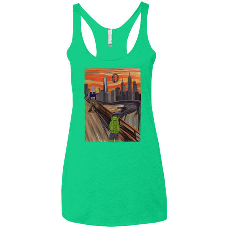 T-Shirts Envy / X-Small Angry Scream Women's Triblend Racerback Tank