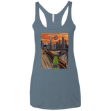 T-Shirts Indigo / X-Small Angry Scream Women's Triblend Racerback Tank