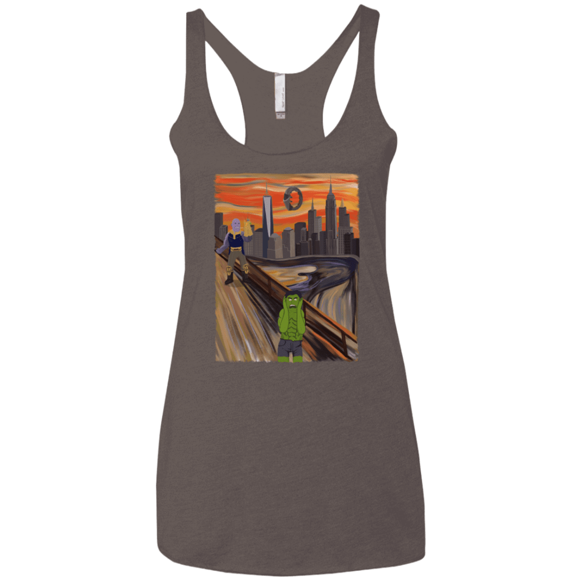 T-Shirts Macchiato / X-Small Angry Scream Women's Triblend Racerback Tank