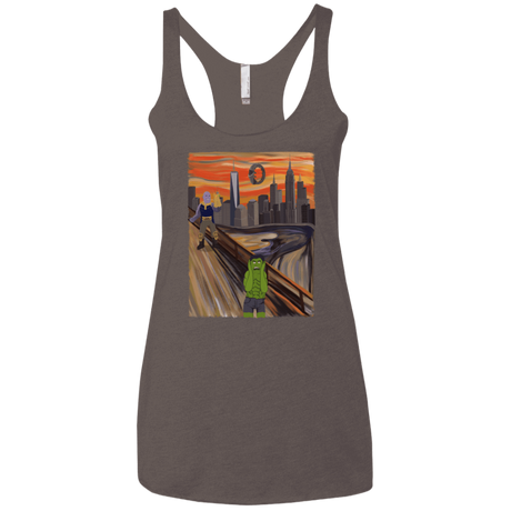 T-Shirts Macchiato / X-Small Angry Scream Women's Triblend Racerback Tank