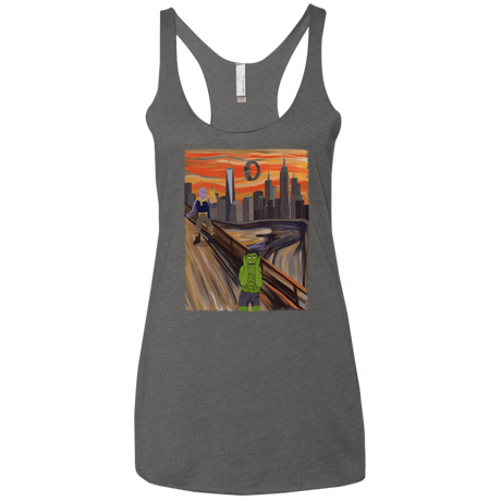 T-Shirts Premium Heather / X-Small Angry Scream Women's Triblend Racerback Tank