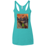 T-Shirts Tahiti Blue / X-Small Angry Scream Women's Triblend Racerback Tank