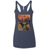 T-Shirts Vintage Navy / X-Small Angry Scream Women's Triblend Racerback Tank