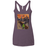 T-Shirts Vintage Purple / X-Small Angry Scream Women's Triblend Racerback Tank