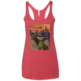 T-Shirts Vintage Red / X-Small Angry Scream Women's Triblend Racerback Tank