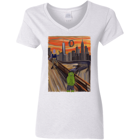 Angry Scream Women's V-Neck T-Shirt