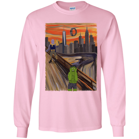 T-Shirts Light Pink / YS Angry Scream Youth Long Sleeve T-Shirt