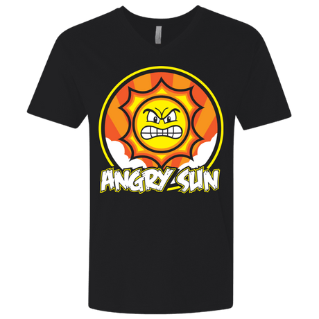 T-Shirts Black / X-Small Angry Sun Men's Premium V-Neck