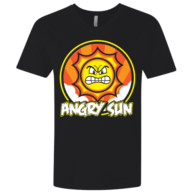 T-Shirts Black / X-Small Angry Sun Men's Premium V-Neck