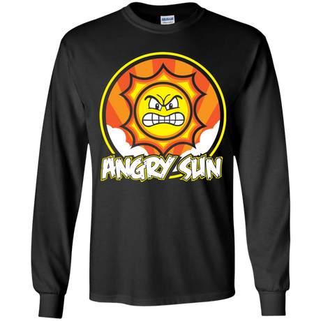 T-Shirts Black / YS Angry Sun Youth Long Sleeve T-Shirt