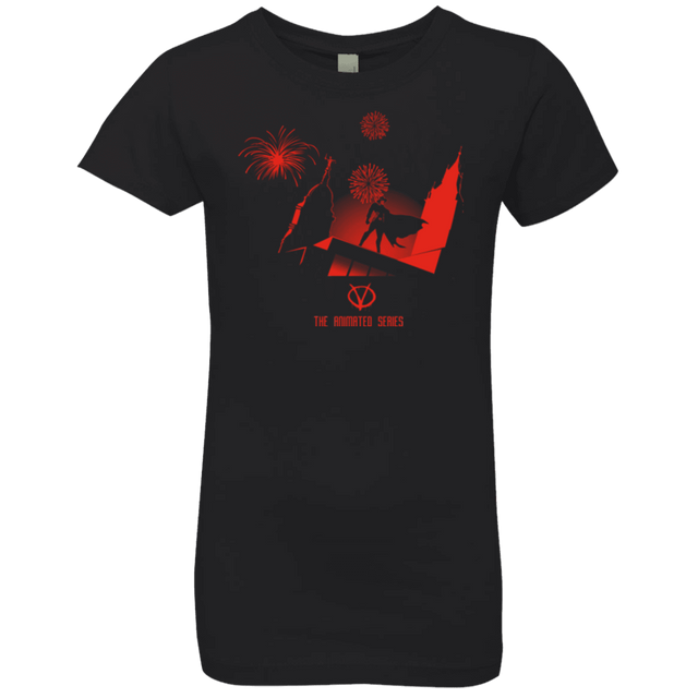 T-Shirts Black / YXS Animated Vendetta Girls Premium T-Shirt