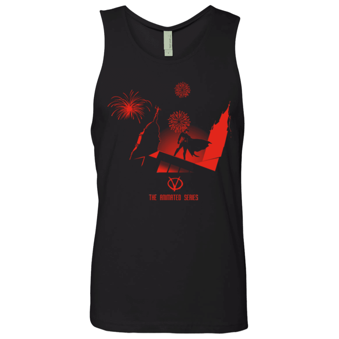 T-Shirts Black / Small Animated Vendetta Men's Premium Tank Top