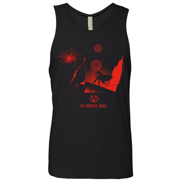 T-Shirts Black / Small Animated Vendetta Men's Premium Tank Top