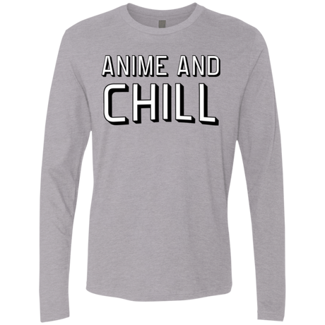 T-Shirts Heather Grey / Small Anime and chill Men's Premium Long Sleeve