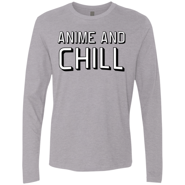 T-Shirts Heather Grey / Small Anime and chill Men's Premium Long Sleeve