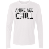 T-Shirts White / Small Anime and chill Men's Premium Long Sleeve