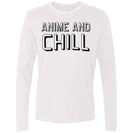 T-Shirts White / Small Anime and chill Men's Premium Long Sleeve