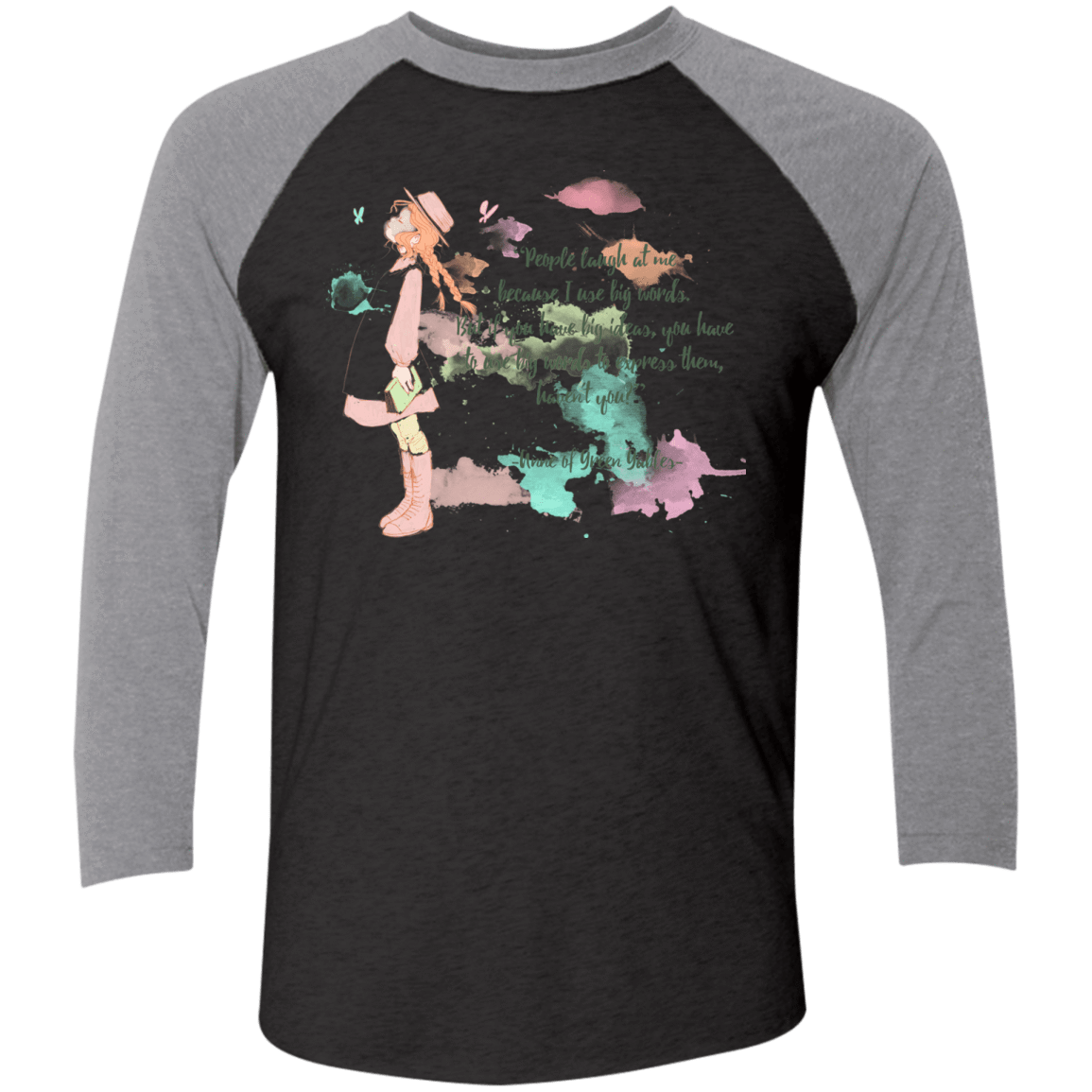 T-Shirts Vintage Black/Premium Heather / X-Small Anne of Green Gables 3 Men's Triblend 3/4 Sleeve
