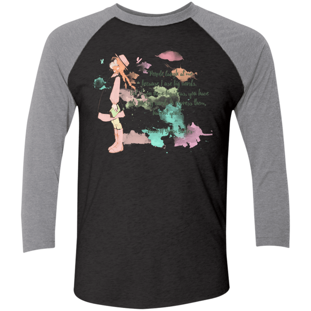 T-Shirts Vintage Black/Premium Heather / X-Small Anne of Green Gables 3 Men's Triblend 3/4 Sleeve
