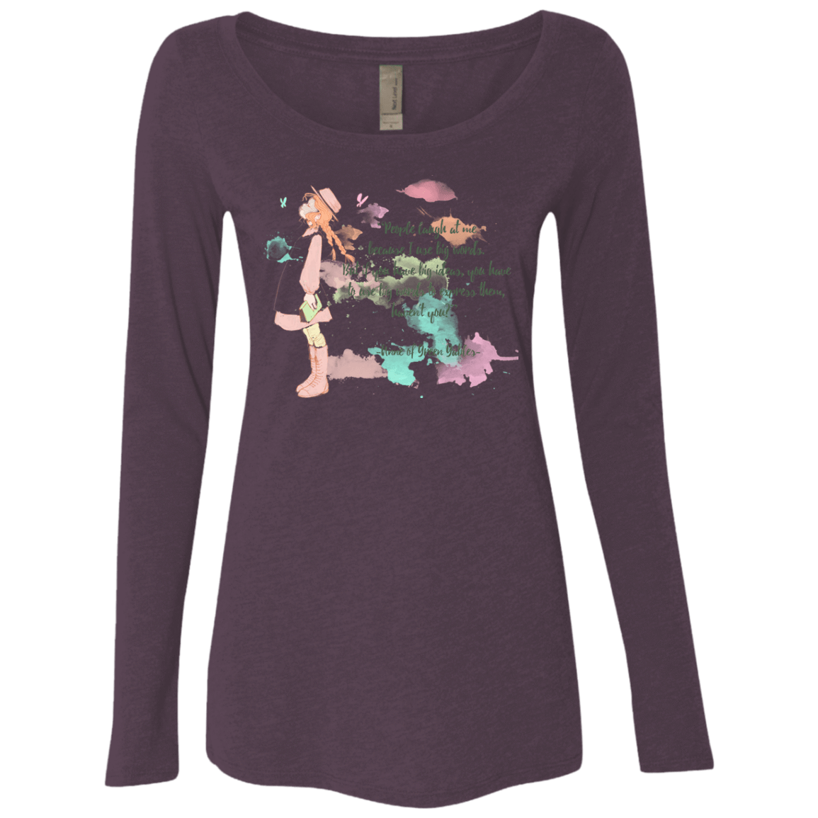T-Shirts Vintage Purple / Small Anne of Green Gables 3 Women's Triblend Long Sleeve Shirt