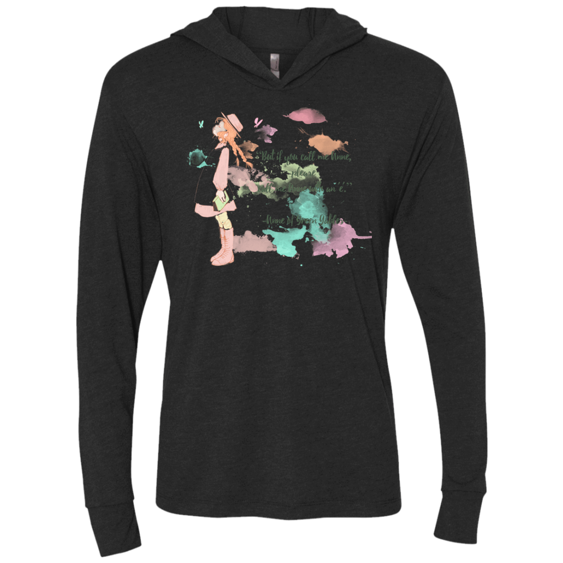 T-Shirts Vintage Black / X-Small Anne of Green Gables 4 Triblend Long Sleeve Hoodie Tee