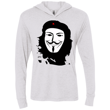T-Shirts Heather White / X-Small Anonymous Guevara Triblend Long Sleeve Hoodie Tee