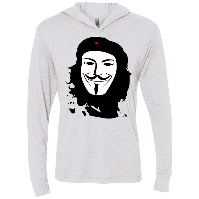 T-Shirts Heather White / X-Small Anonymous Guevara Triblend Long Sleeve Hoodie Tee
