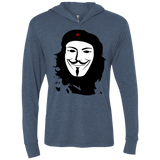 T-Shirts Indigo / X-Small Anonymous Guevara Triblend Long Sleeve Hoodie Tee