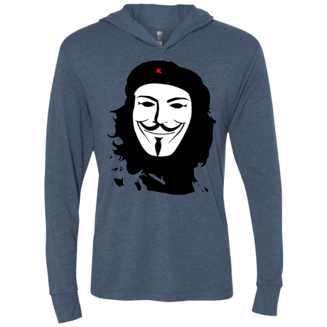 T-Shirts Indigo / X-Small Anonymous Guevara Triblend Long Sleeve Hoodie Tee