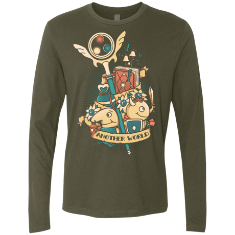 T-Shirts Military Green / Small Another world Men's Premium Long Sleeve