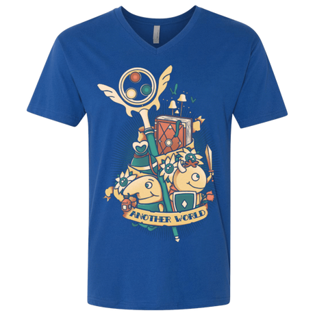 T-Shirts Royal / X-Small Another world Men's Premium V-Neck