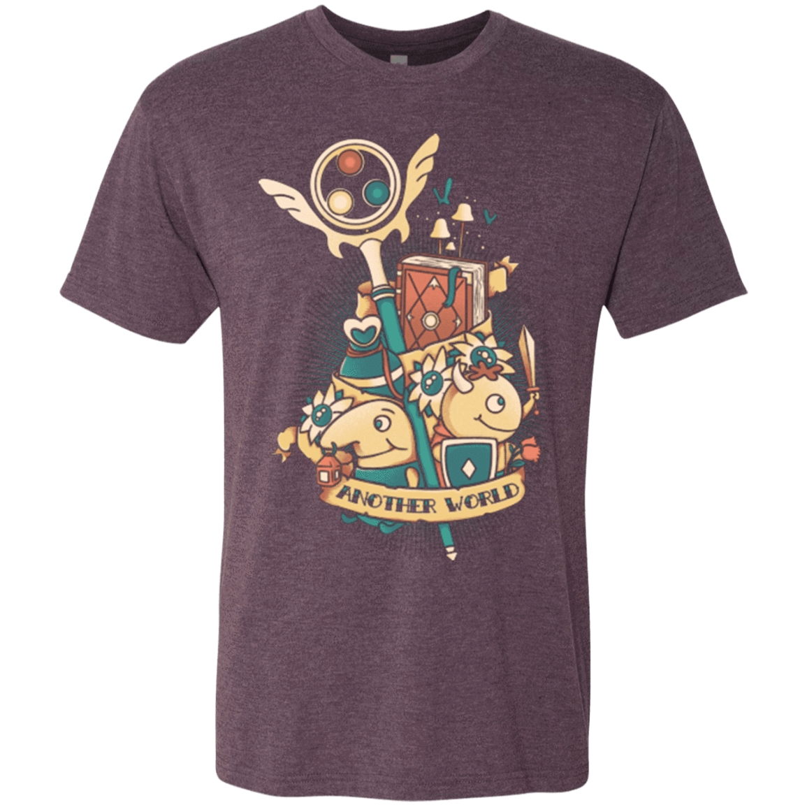 T-Shirts Vintage Purple / Small Another world Men's Triblend T-Shirt