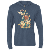 T-Shirts Indigo / X-Small Another world Triblend Long Sleeve Hoodie Tee