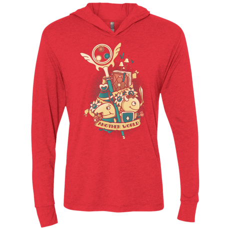 T-Shirts Vintage Red / X-Small Another world Triblend Long Sleeve Hoodie Tee