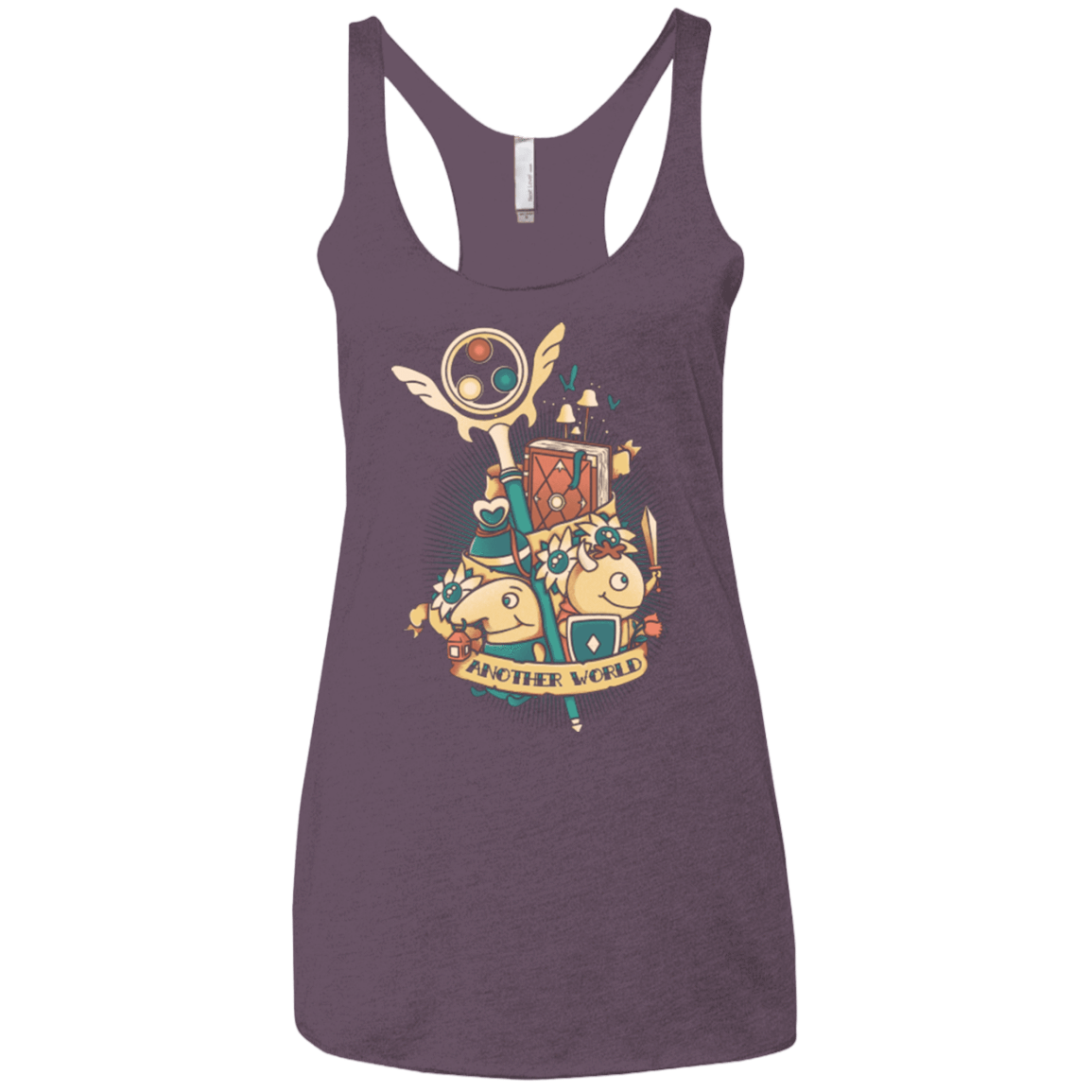 T-Shirts Vintage Purple / X-Small Another world Women's Triblend Racerback Tank