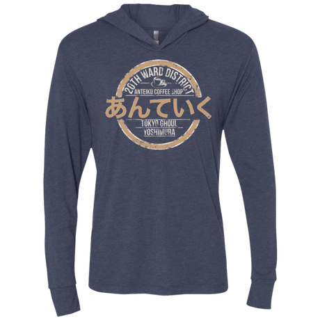 T-Shirts Vintage Navy / X-Small Anteiku coffee shop Triblend Long Sleeve Hoodie Tee