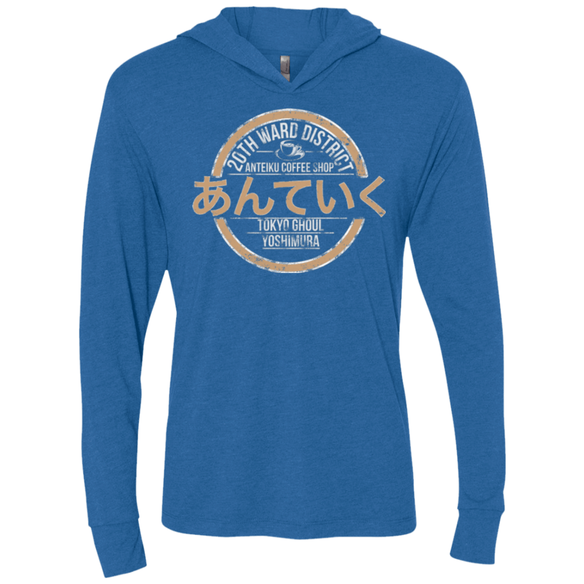 T-Shirts Vintage Royal / X-Small Anteiku coffee shop Triblend Long Sleeve Hoodie Tee