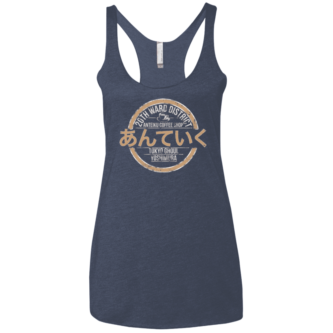 T-Shirts Vintage Navy / X-Small Anteiku coffee shop Women's Triblend Racerback Tank
