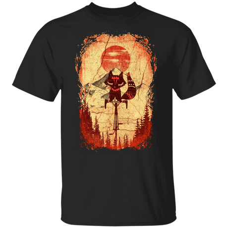 T-Shirts Black / YXS Antique Fox On A Bike Youth T-Shirt