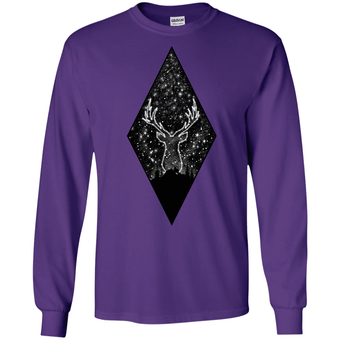 T-Shirts Purple / S Antler Stars Men's Long Sleeve T-Shirt