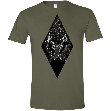 T-Shirts Military Green / S Antler Stars Men's Semi-Fitted Softstyle
