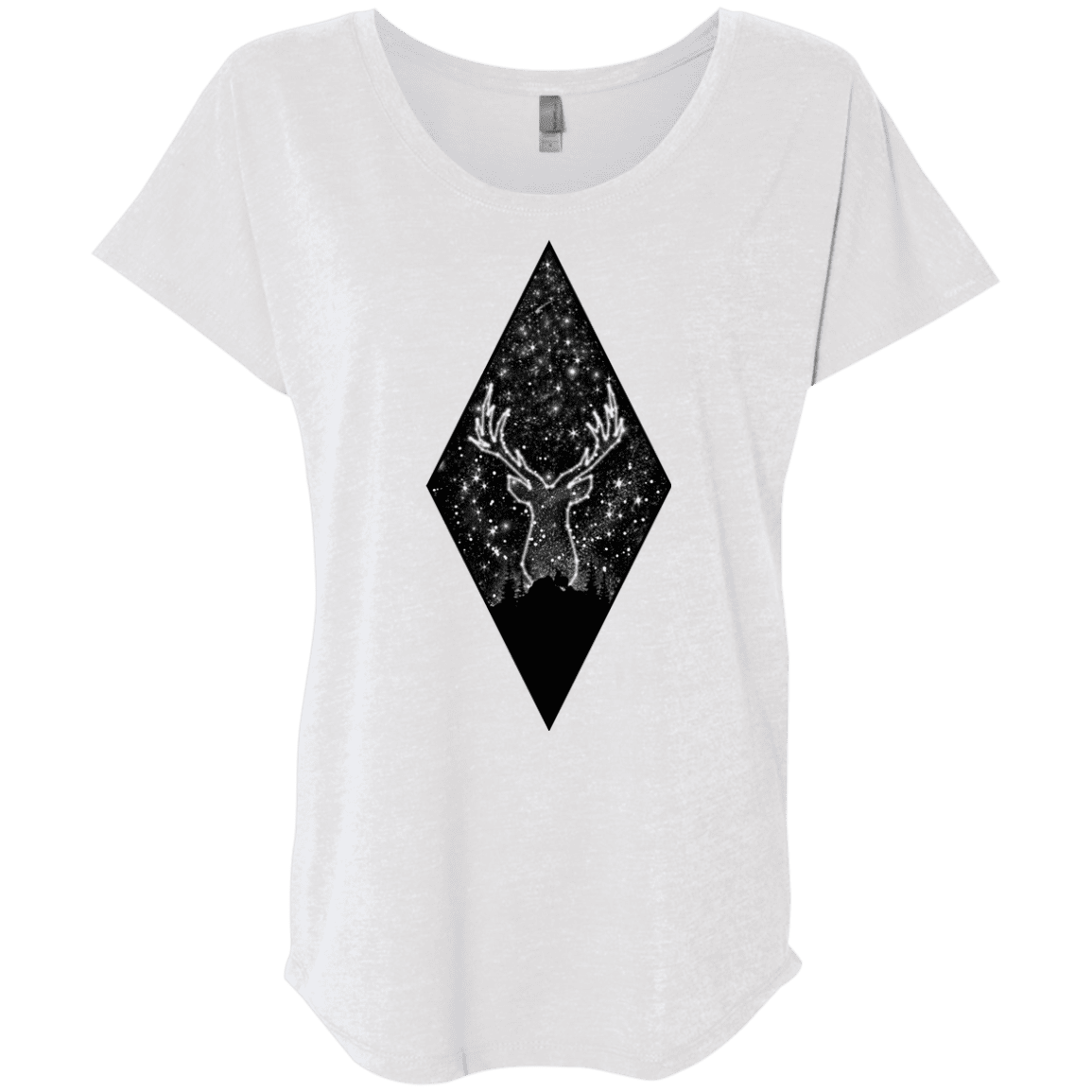 T-Shirts Heather White / X-Small Antler Stars Triblend Dolman Sleeve