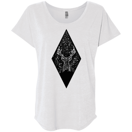 T-Shirts Heather White / X-Small Antler Stars Triblend Dolman Sleeve