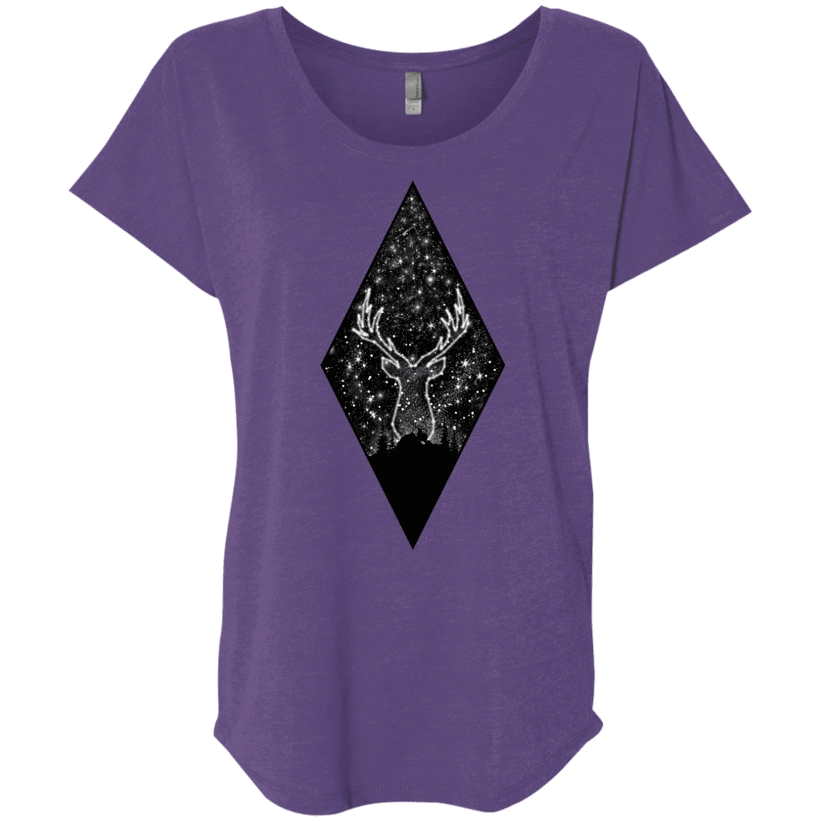 T-Shirts Purple Rush / X-Small Antler Stars Triblend Dolman Sleeve