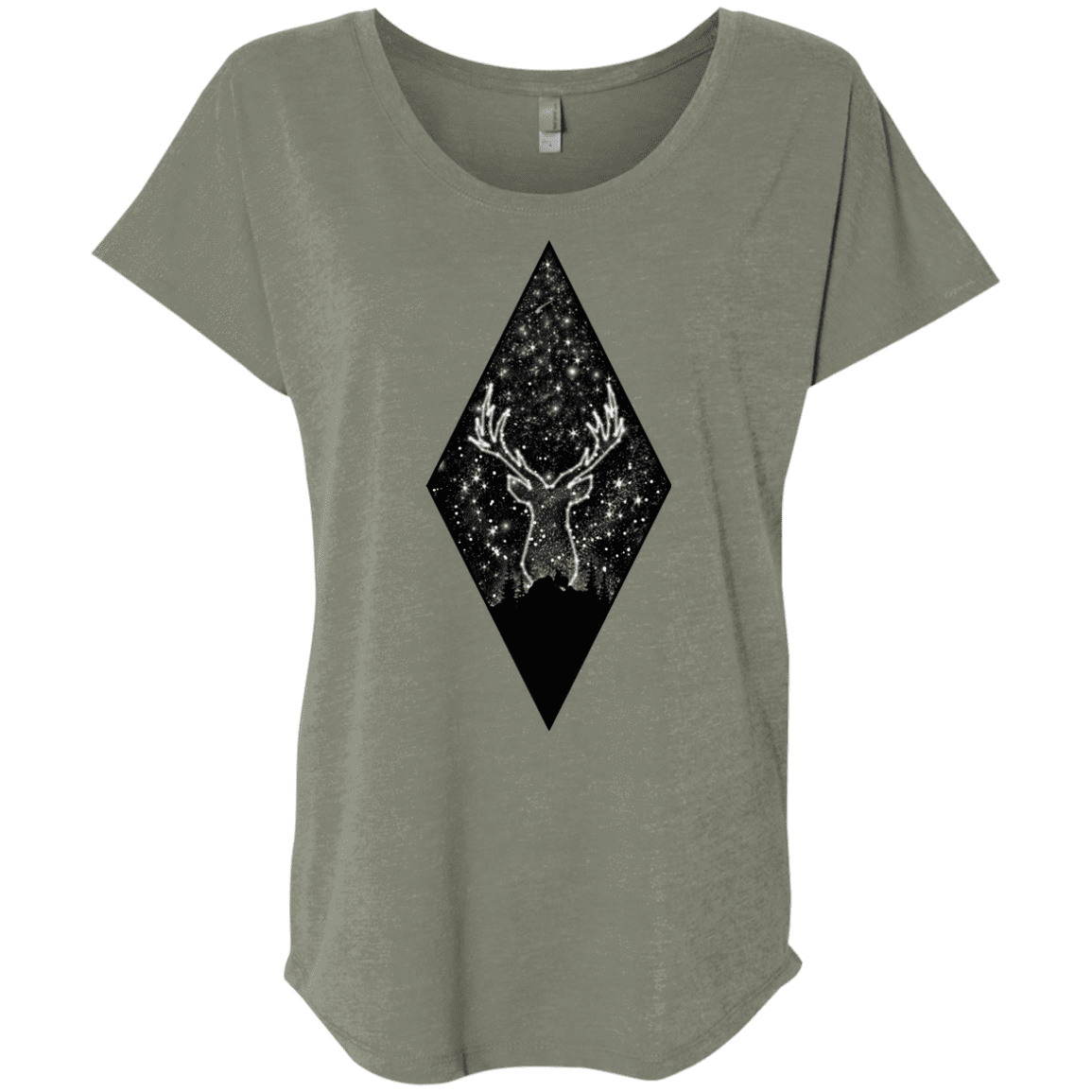 T-Shirts Venetian Grey / X-Small Antler Stars Triblend Dolman Sleeve